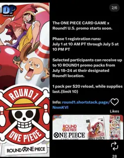 1x One Piece Round 1 Promo Pack Pre Sale OP TCG PREORDER Ships 7/20 ENGLISH Qty1 - Image 2