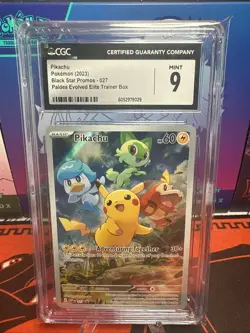 Pikachu 027 Sv: Scarlet & Violet Promo Cards Holo CGC 9 - Image 1