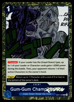 Gum-Gum Champion Rifle EB01-028 Foil NM One Piece - Image 1