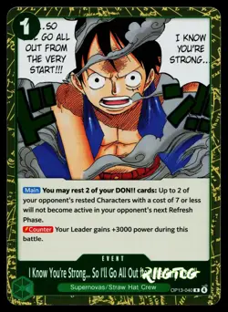 I Know You're Strong... OP13-040 One Piece NM - Image 1