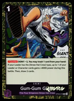 Gum-Gum Giant (Reprint) OP09-078 Premium Booster -The Best- Vol. 2 One Piece NM - Image 1