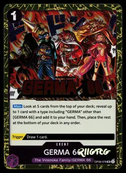 GERMA 66 (Pirate Foil) OP06-078 Premium Booster -The Best- Vol. 2 One Piece NM - Image 1