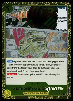 Gum-Gum Golden Rifle OP15-116 Adventure on Kami's Island One Piece NM - Image 1