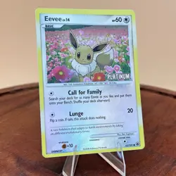Pokemon Eevee Platinum STAMPED Reverse Holo 62/100 Burger King Promo TCG Card MP - Image 1