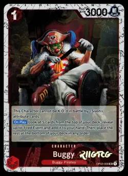 Buggy (Pirate Foil) OP03-008 Premium Booster -The Best- Vol. 2 One Piece NM - Image 1