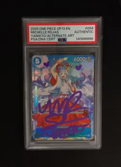 2025 ONE PIECE OP13-054 CARRYING ON HIS WILL YAMATO ALT ART PSA Signed Michelle - Image 1
