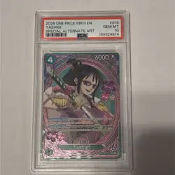 One Piece Heroines Edition EB03 Tashigi EB03-018 SP Alternate Art PSA 10 LOW POP - Image 1