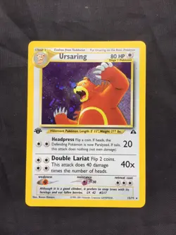 Pokemon Cards: Neo Discovery 1st Edition Rare Holo: Ursaring 15/75 - Image 1