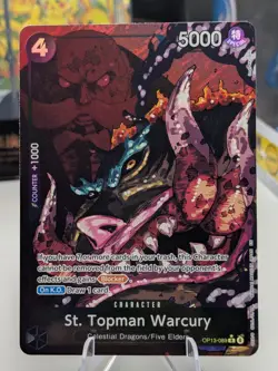 One Piece St. Topman Warcury Alt Art #OP13-089 Foil Carrying On His Will NM - Image 1