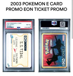 2003 POKEMON E CARD PROMO EON TICKET PROMO PSA 8 NM-MINT - Image 1