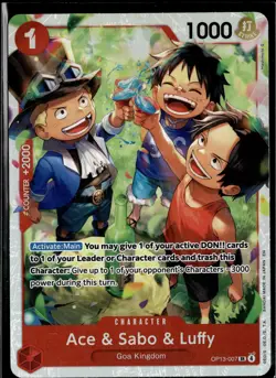 Carrying On His Will #OP13-007 Ace & Sabo & Luffy - Image 1
