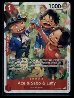 Carrying On His Will #OP13-007 Ace & Sabo & Luffy - Image 1