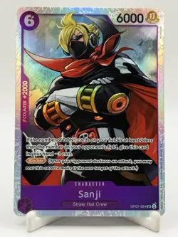 One Piece TCG English OP07-064 Sanji SR PRB02 Reprint - Image 1