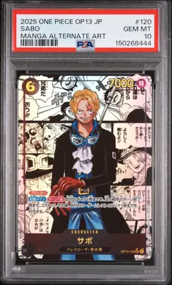2025 ONE PIECE JAPANESE OP13-CARRYING ON HIS WILL #120 SABO PSA 10 - Image 1