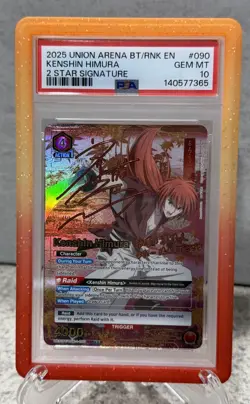 Union Arena Ruroni Kenshin 2 Star Signature PSA 10 Gem Mint English - Image 1