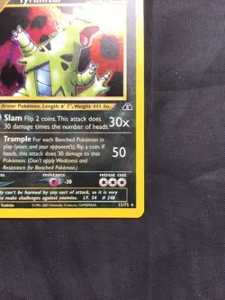 Pokemon Cards: Neo Discovery Rare Holo: Tyranitar 12/75 - Image 5