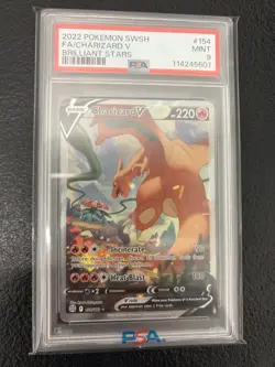 Pokemon Charizard V Brilliant Stars Full Alt Art #154 PSA 9 - Image 1
