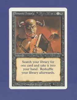 1994 Magic the Gathering - Demonic Tutor - Revised MTG - Image 1