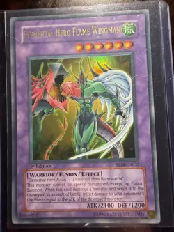 Yugioh! LP Elemental Hero Flame Wingman - TLM-EN035 - Ultra Rare - 1st Edition L - Image 1