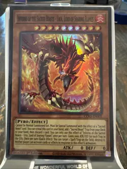 Inferno of the Sacred Beasts - Uria, Lord of Searing Flames CORI-EN005 In Hand - Image 1