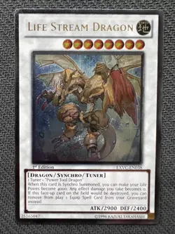 Yugioh Life Stream Dragon 1st Edition Ultimate Rare EXVC-EN038 LP - Image 1