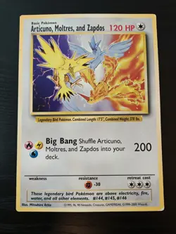 Oversized Pokemon Card Articuno, Moltres, and Zapdos Jumbo - Image 1