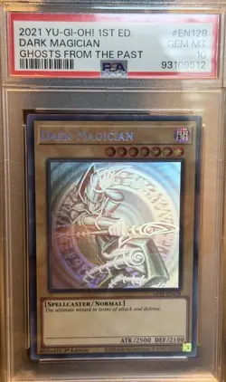 Dark Magician GFTP-EN128 1st Edition Ghost Rare Yugioh PSA 10 - Image 1
