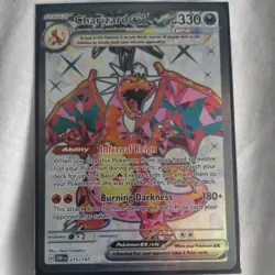 Charizard EX Holo Pokemon Card 215/197 Obsidian Flames SV03 - NM - Image 1