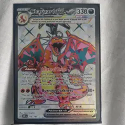 Charizard EX Holo Pokemon Card 215/197 Obsidian Flames SV03 - NM - Image 2