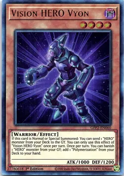 Yugioh: Vision HERO Vyon - GFP2-EN060 - Ultra Rare - 1st Edition - NM - Image 1