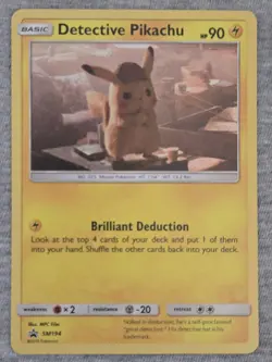Pokemon TCG 2 Card Holo Lot Detective Pikachu SM194 + 10/18 - Image 2
