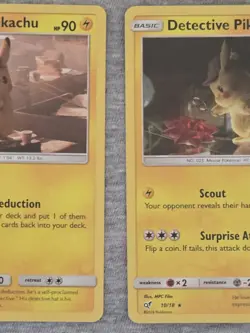 Pokemon TCG 2 Card Holo Lot Detective Pikachu SM194 + 10/18 - Image 4