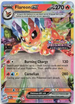Flareon ex (Prismatic Evolutions Stamp) 014/131 Holo Miscellaneous Cards NM - Image 1