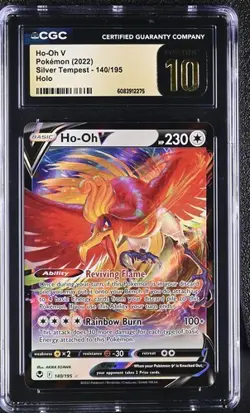 Pokemon TCG Ho-Oh v Silver Tempest Holo Ultra Rare Card 140/195 Mint Condition - Image 1