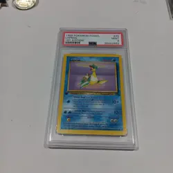 PSA 9 Lapras 25/62 Fossil 1st Edition Rare Regular Eng Pokemon Card 1999 - Image 1