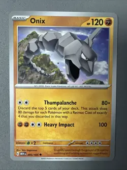 Pokemon TCG * Scarlet & Violet 151 Card * 095/165 Onix Uncommon * FRESH PK - Image 1