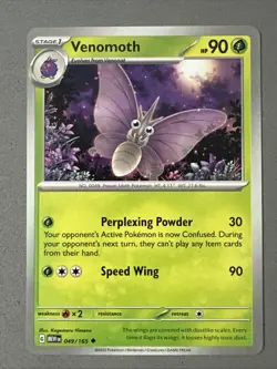 Pokemon TCG * Scarlet & Violet 151 Card * 049/165 Venomoth Uncommon * FRESH PK - Image 1