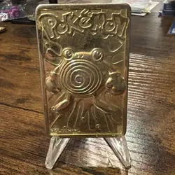 Poliwhirl Limited Edition 1999 Burger King 23K Gold Plated Pokemon Trading Card - Image 1
