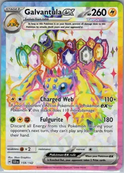 Galvantula ex 159/142 SV07: Stellar Crown - Pokemon Card - NM - Image 1