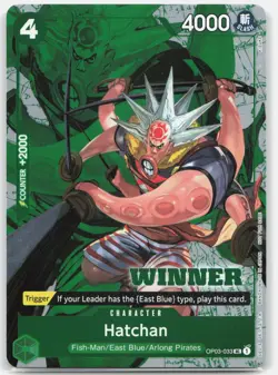 Hatchan (Winner Pack Vol. 6) OP03-033 Foil One Piece Promotion Card NM - Image 1