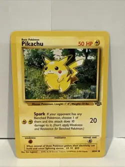 Pokemon Card Pikachu - 60/64 - Jungle - Unlimited - Vintage - Near Mint - 1999 - Image 1