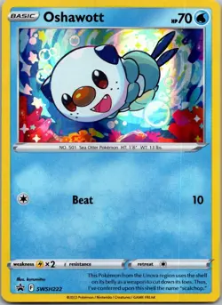 Oshawott Holo Promo SWSH: Sword & Shield Promo Cards SWSH222 NM - Image 1