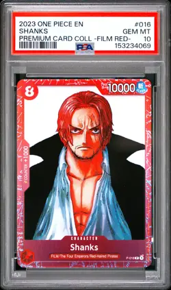 2023 ONE PIECE PREMIUM CARD COLLECTION -ONE PIECE FILM RED- #016 SHANKS PSA 10 - Image 1