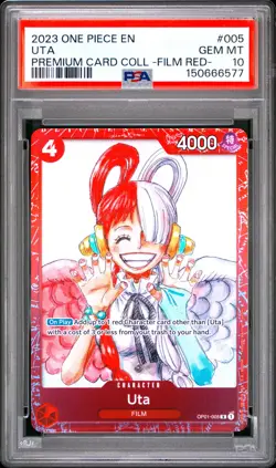 2023 ONE PIECE PREMIUM CARD COLLECTION -ONE PIECE FILM RED- #005 UTA PSA 10 - Image 1