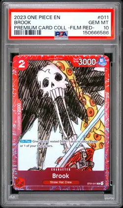2023 ONE PIECE PREMIUM CARD COLLECTION -ONE PIECE FILM RED- #011 BROOK PSA 10 - Image 1