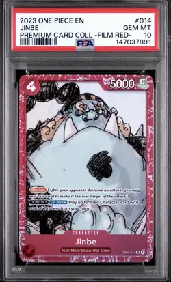 2023 ONE PIECE PREMIUM CARD COLLECTION ONE PIECE FILM RED #014 JINBE PSA 10 - Image 1