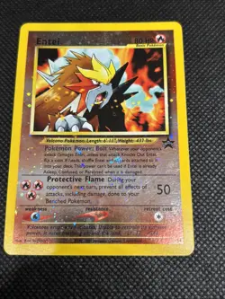 Entei 34 WOTC Black Star Promo - Holo Pokemon Card NM - SWIRL - Image 1