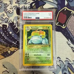 Pokemon Venusaur Base Set 2 Holo Rare PSA 7 018 English TCG Card - Image 1
