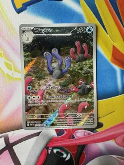 Pokemon Wugtrio 224/091 SV: Paldean Fates Illustration Rare Holo Card TCG NM - Image 1