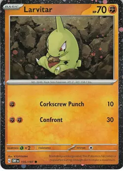 Larvitar (Cosmos Holo) 105/197 Common Miscellaneous Cards & Products Pokemon NM - Image 1